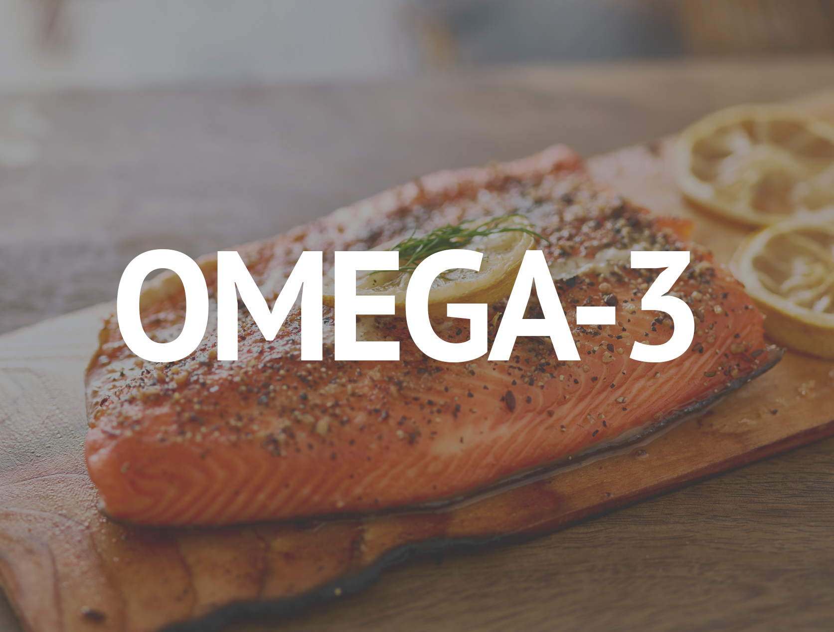 salmon with lemon background "omega-3"