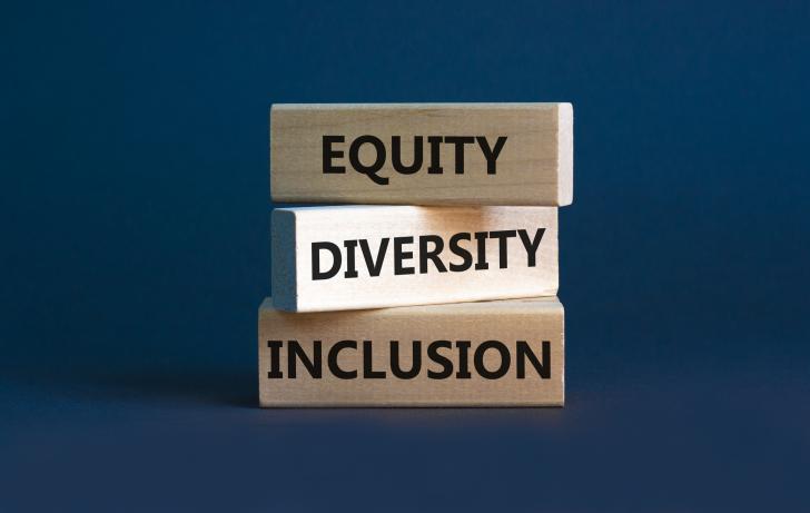 equity, diversity, inclusion blocks stacked on each other