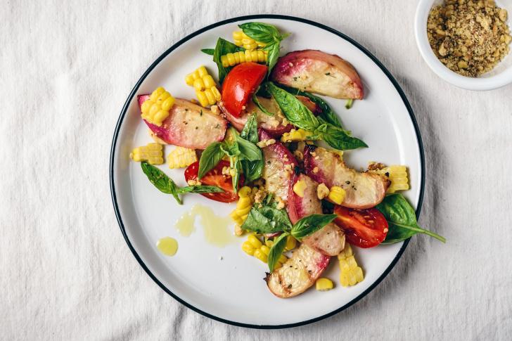 peach and corn salad