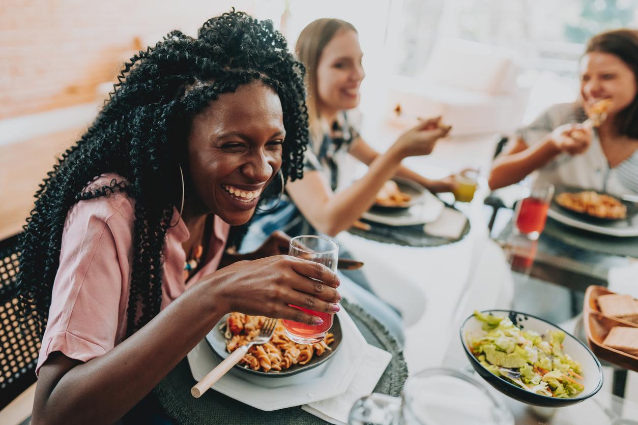 friends having lunch