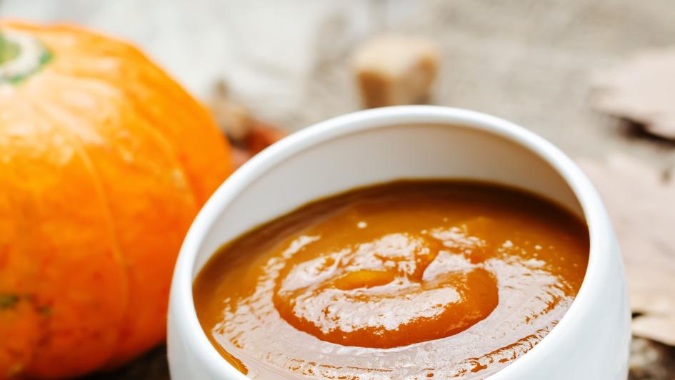 a bowl of pumpkin salad dressing