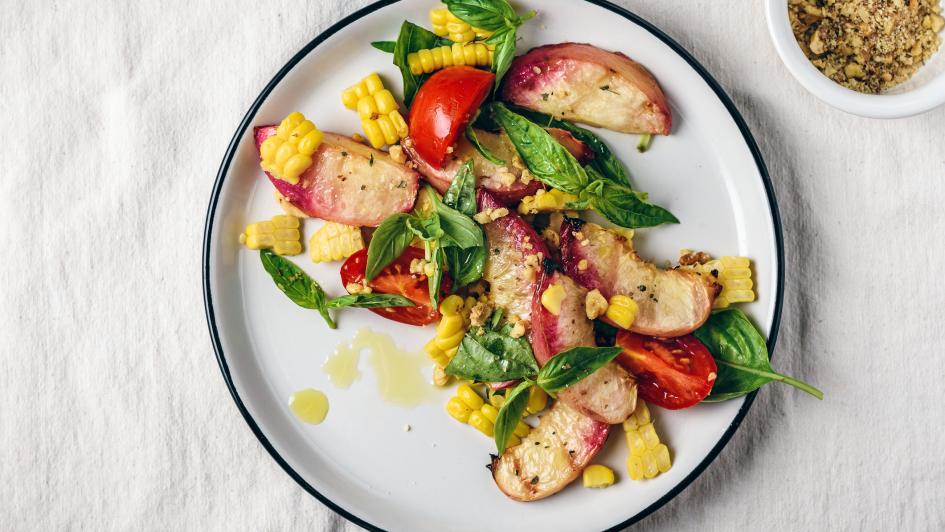 peach and corn salad